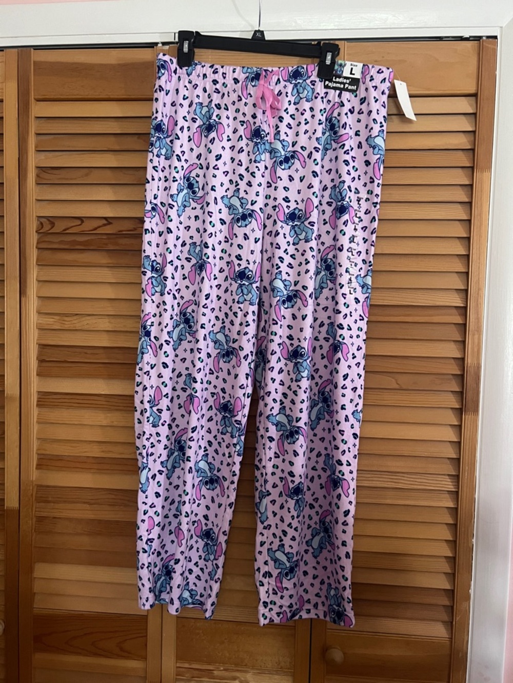 Pink Cartoon Print Pajama Pants